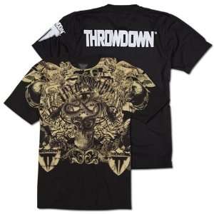  Throwdown Skull Snake Black T Shirt (SizeL) Sports 