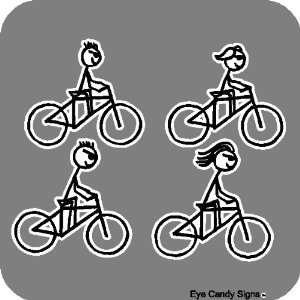  Biking Family Stick People Car Decals Stickers Graphics 