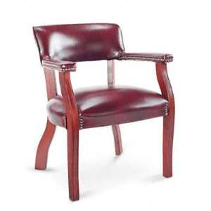  Alera Traditional Series Guest Arm Chair, Mahogany Finish 