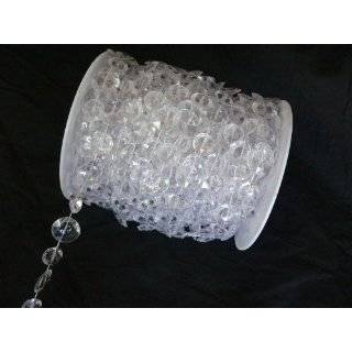 66 feet NEW Faux Clear Multi Size ROUND CRYSTAL Garland PARTY HOME 