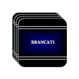 Personal Name Gift   BRANCATI Set of 4 Mini Mousepad Coasters (black 