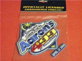 Aarons 499 @ Talladega 4/27/08 NIP NASCAR Patch (6)  