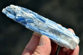 Blue Kyanite Crystals with Quartz, Minas Gerais, Brazil A015 