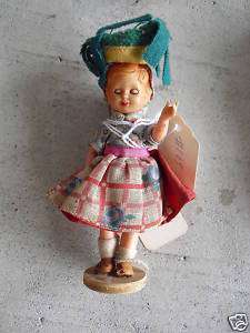 Small Greek Celluloid Girl Doll 5 1/2 TALL LOOK  