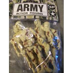  Army Action Figures 5.5 4 Pack (Beige) Greenbrier Toys & Games