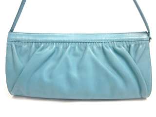 LAZARO Robins Egg Blue Leather Clutch Handbag  