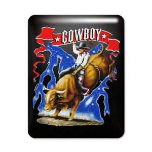  iPad Case Black Cowboy Riding Bull With Lightning 