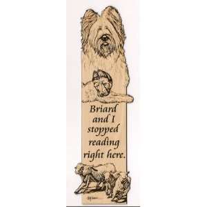  Briard Laser Engraved Dog Bookmark