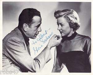   Grahame inscribed autograph In A Lonely Place with Humphrey Bogart