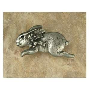 Anne At Home Cabinet Hardware 004 Bunny W Bow Lft Pull Black w Verde 