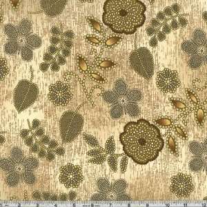   Kalahari Stone Flowers Tan Fabric By The Yard Arts, Crafts & Sewing