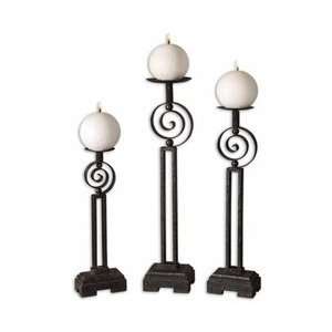  Uttermost Set of 3 Duff Candle Holders