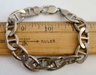 Sterling Silver Large Heavy Link Bracelet Mens 925  