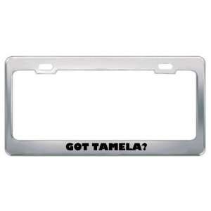  Got Tamela? Girl Name Metal License Plate Frame Holder 