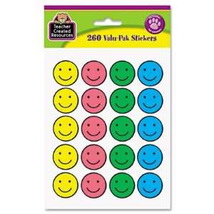  Sticker Valu Pak   Happy Faces, Blue/Green/Pink/Yellow 