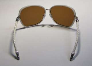 NEW CHROME HEARTS TAG TEAM WHITE/BROWN ZEISS SUNGLASSES LEATHER 