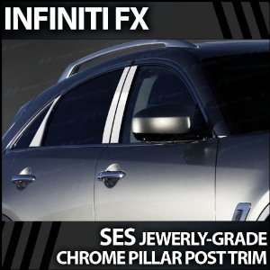  2009 2012 Infiniti FX 6pc. SES Chrome Pillar Trim Covers 
