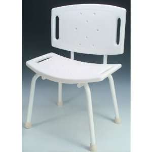  Safety Bath Seat with Backrest   ADA Compliant   White 