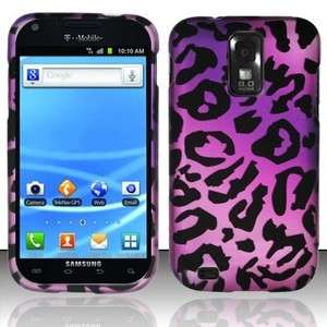   Samsung Galaxy S II 2 Rubber HARD Case Phone Cover Purple Cheetah