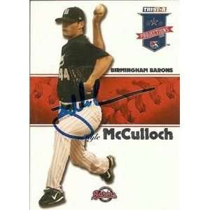  Kyle McCulloch Signed 2008 Projections Card White Sox 