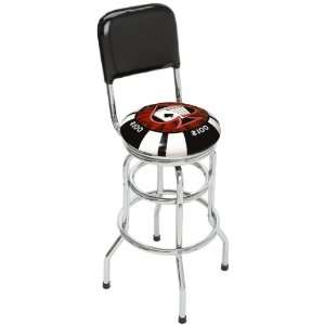  Poker Chip Bar Seats with Backrest