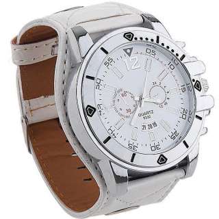 Mens Band Quartz Wrist watch Synthetic Leather M381W  