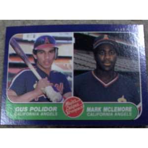 1986 Fleer Mark McLemore and Gus Polidor # 650 MLB Baseball Prospects 