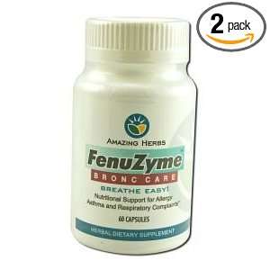 Amazing Herbs Fenuzyme Bronc Care with Black Seed and Fenugreek   60 