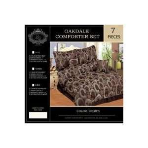  7pc Comforter Set   Oakdale Brown King Case Pack 4