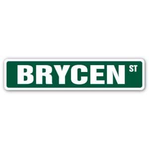  BRYCEN Street Sign name kids childrens room door bedroom 