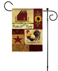 Country Home Sweet Home Garden Rooster Folk Small Flag  