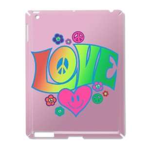  iPad 2 Case Pink of Love Peace Symbols Hearts and Flowers 