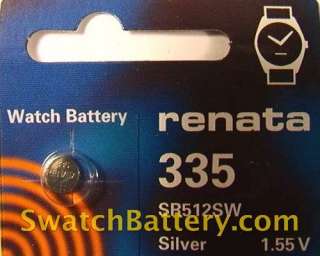 Renata 335   SR512SW Watch Battery Batteries  