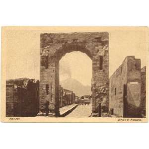   Vintage Postcard Strada di Mercurio Pompei Italy 