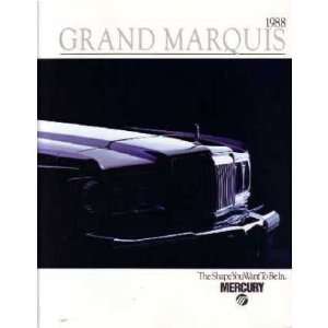  1988 MERCURY GRAND MARQUIS Sales Brochure Book Automotive