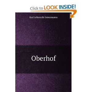  Oberhof Karl Leberecht Immermann Books
