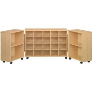 Eco Tri Fold Cubby Sectional   24 Compartments   92 1/2W x 13 3/4D x 