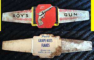 POST CEREAL ROY ROGERS ROYS GUN TIN LITHO RING  