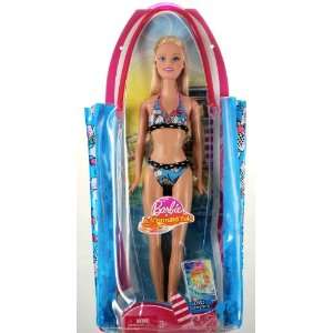  2009   Mattel   Beach Barbie   Blue Bikini   Comes in Blue 