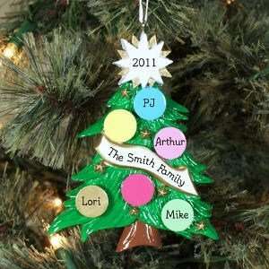  Engraved Family Christmas Tree Ornament