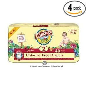 Earths Best Chlorine Free Diapers Size 2 (4x40 CT)  