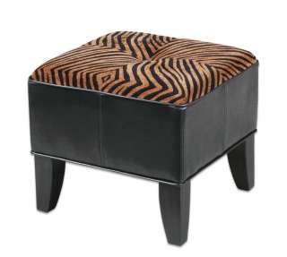 Plush, golden brown and black stripes surrounded by supple faux 