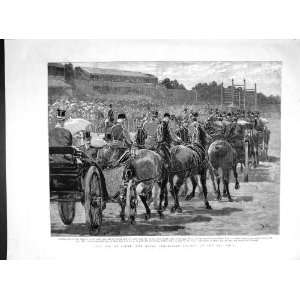  1893 ASCOT HORSE RACING ROYAL CORTEGE PRINCE WALES