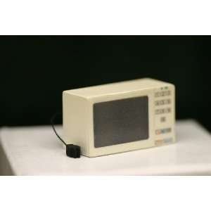  Dollhouse Miniature White Microwave Oven with Cord Toys 