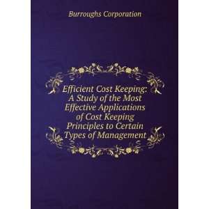   to Certain Types of Management Burroughs Corporation Books