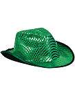Deluxe St Patricks Day Green Sequin Fedora Costume Hat  