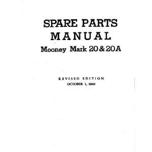  Mooney M.20 A Aircraft Illustrated Parts Manual Sicuro 