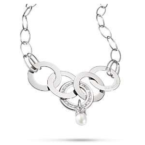  Morellato Ladies Necklace in White Steel with Cultivated 