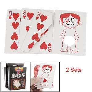  o Clowns Stage Magic Gimmick Three Cards Miracle 2 Sets Baby