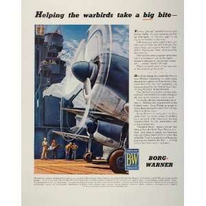  1944 Ad WWII Borg Warner Navy HELLDIVER Propeller WW2 